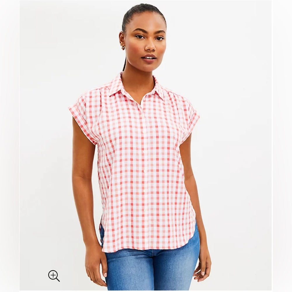 Loft Plaid Dolman Everyday Shirt Gingham Sz XS LIKE NEW 🍂❤️🍁